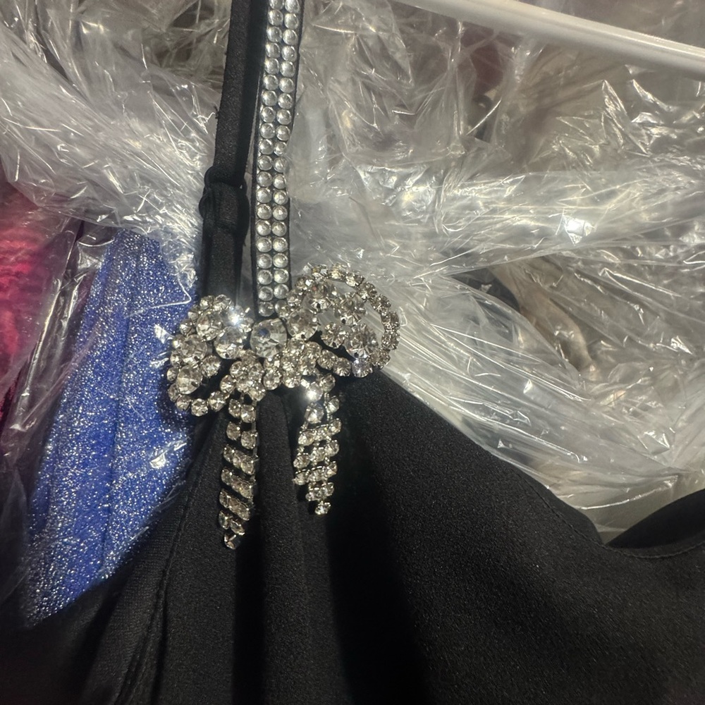 Kensie Black Dress with Rhinestone Detail - Picture 3 of 8